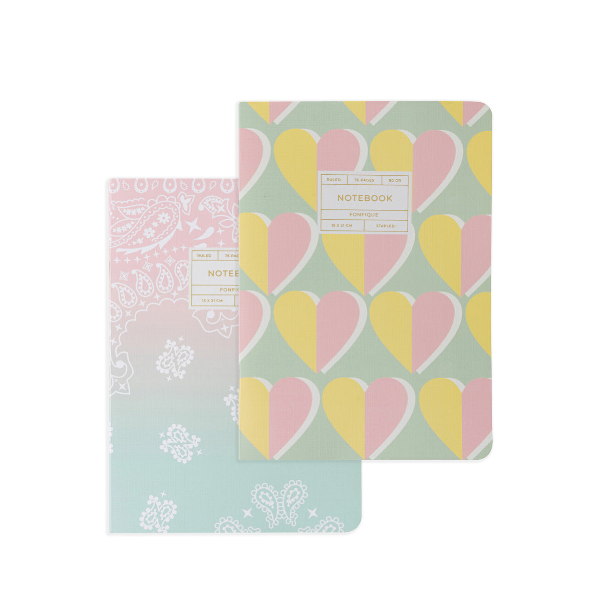 Retro Kalpler Pastel - Dream Bandana Mint 2'li Defter
