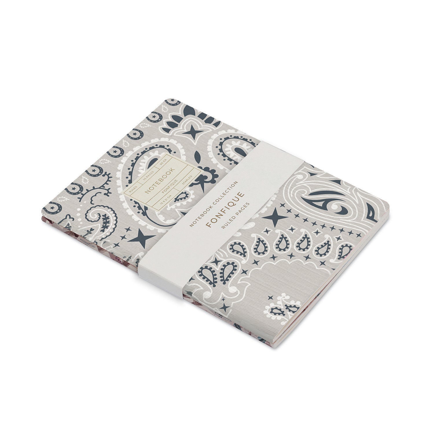 Dream Bandana Gri - The Cubes Lila 2'li Defter