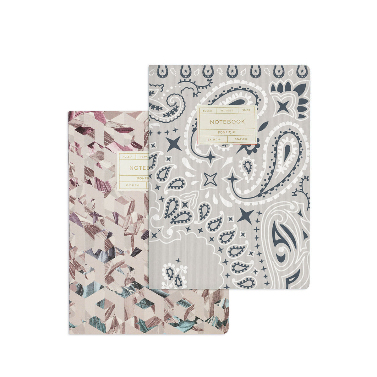 Dream Bandana Gri - The Cubes Lila 2'li Defter