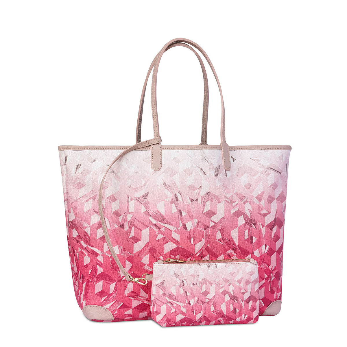 Carla XL Tote Bag The Cubes Pembe