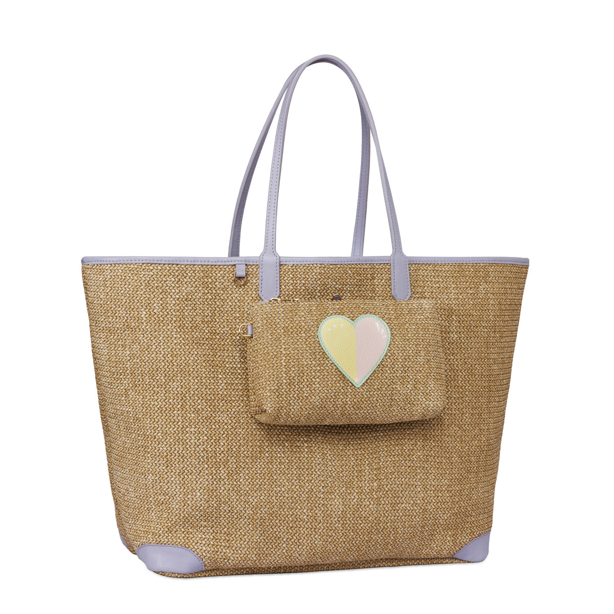 Carla XL Tote Bag Raffia Lila