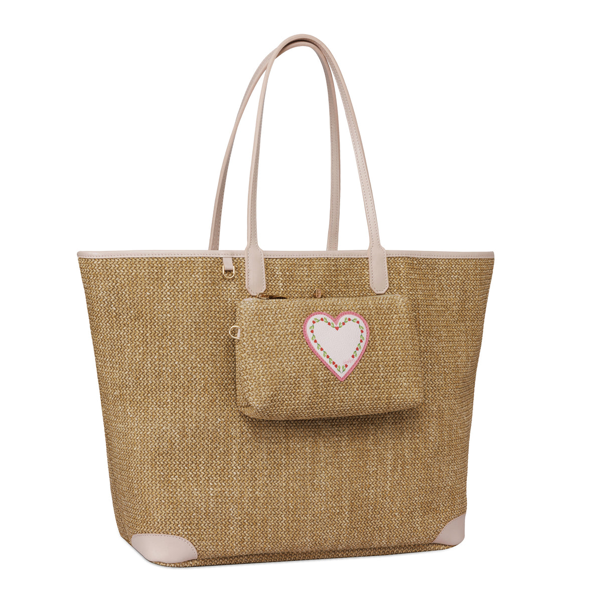 Carla XL Tote Bag Raffia Pudra