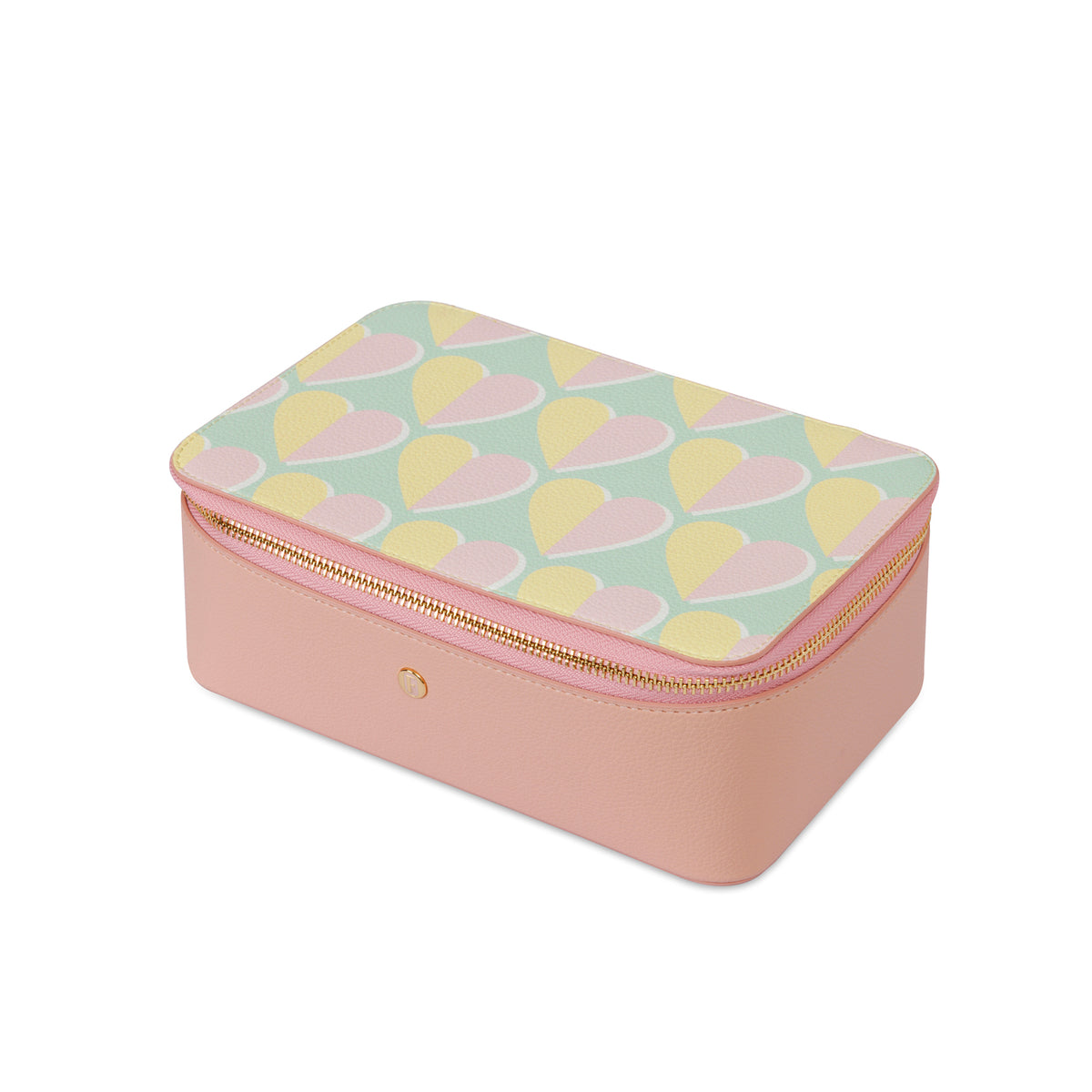 Siena Makyaj Çantası Retro Kalpler Pastel
