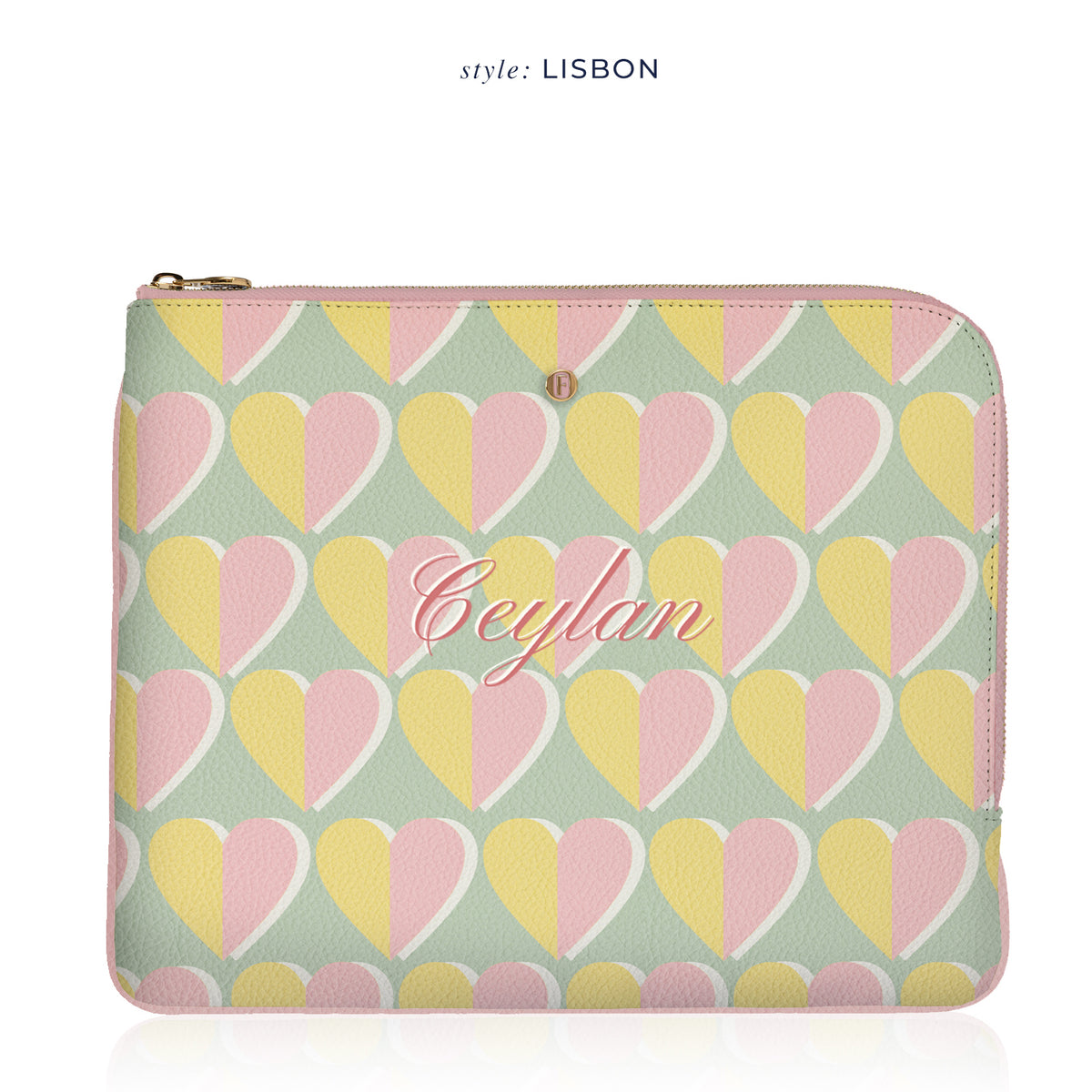 Brera Laptop Kılıfı Retro Kalpler Pastel