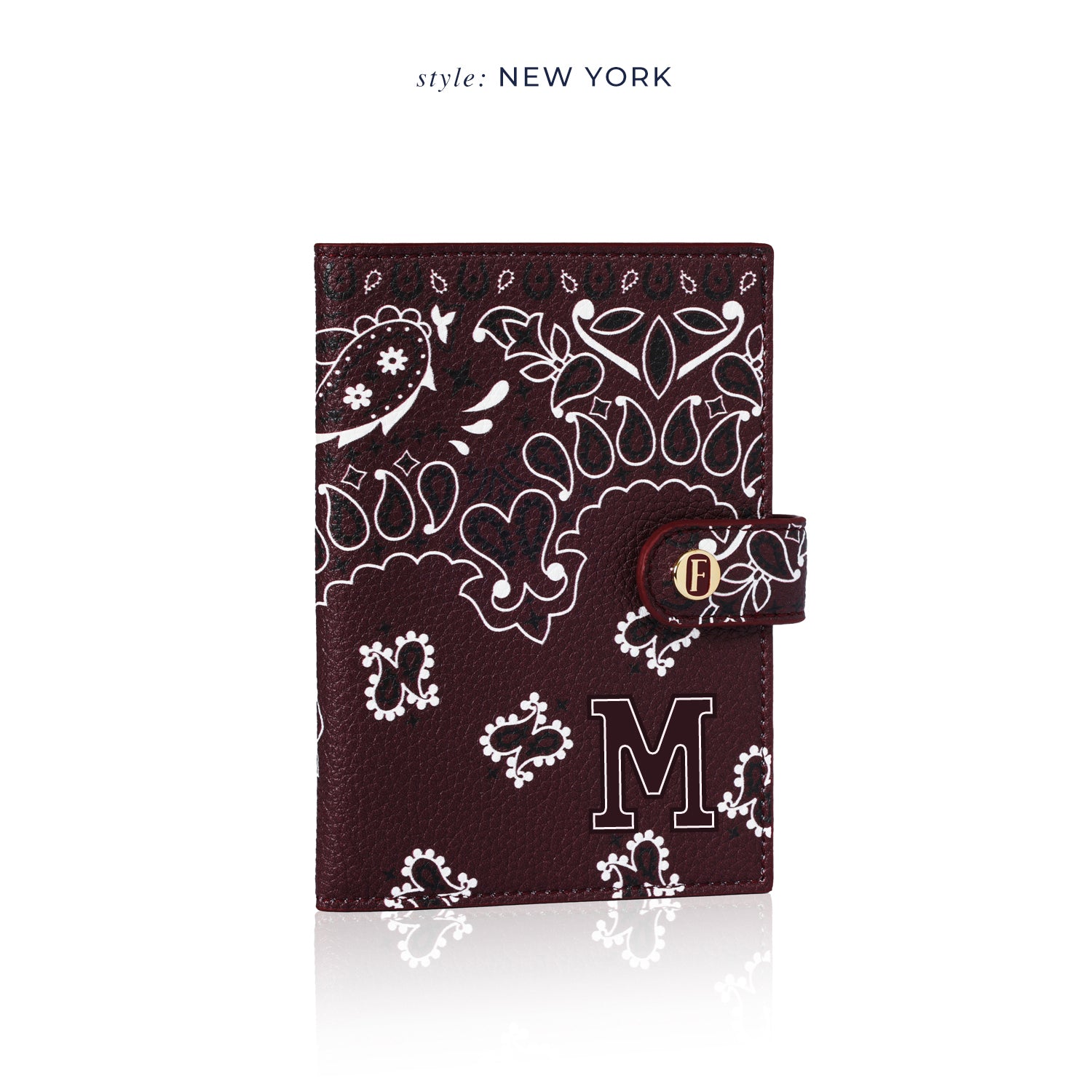 Gemma Pasaport Kılıfı Dream Bandana Bordo – Fonfique