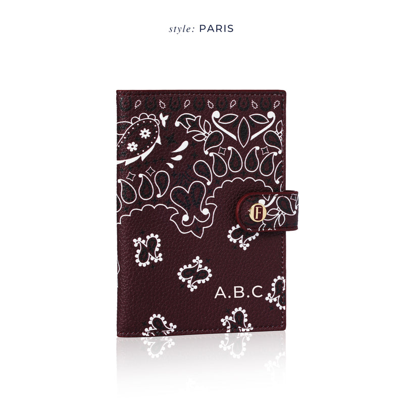 Gemma Pasaport Kılıfı Dream Bandana Bordo