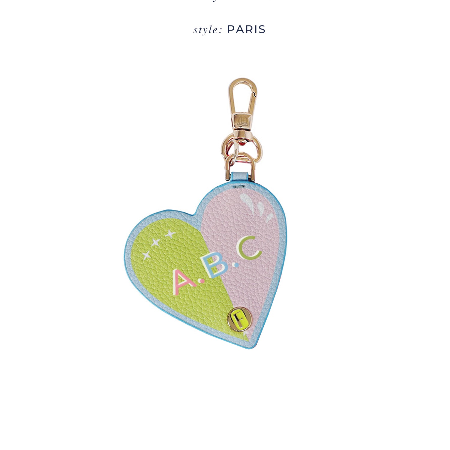 Serena Charm Mavi Kalp Pastel