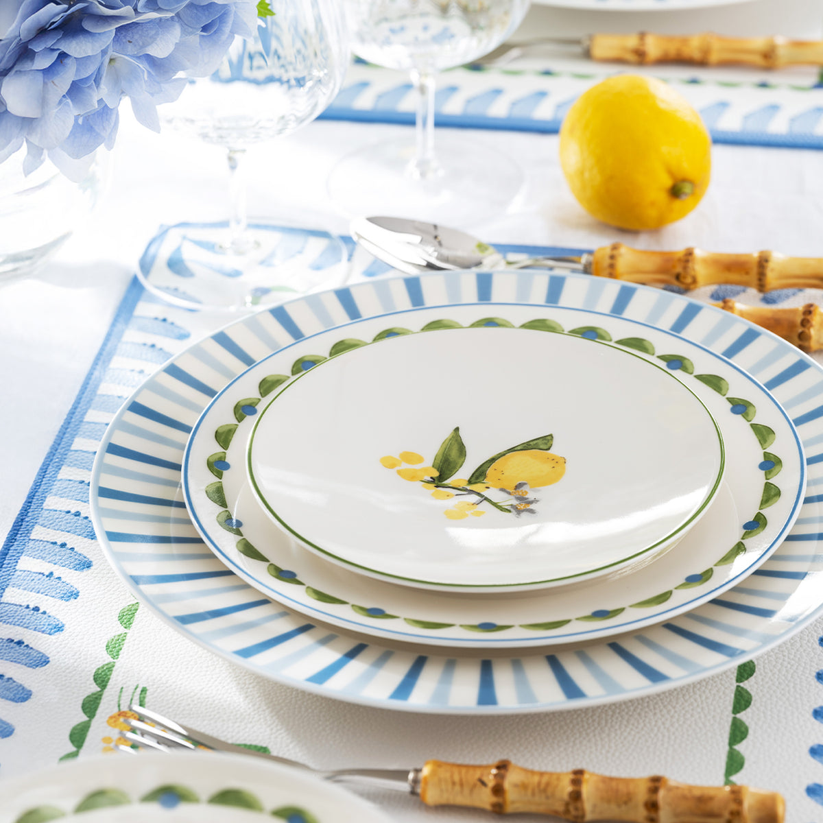4'lü Aperatif Tabak Seti - Verde Blu
