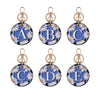 fonfique anahtarlık keyholder papatya daisy mavi blue beyaz white  hediye gift monogram alfabe  alphabet boncuk bead