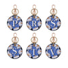 fonfique anahtarlık keyholder papatya daisy mavi blue beyaz white  hediye gift monogram alfabe  alphabet boncuk bead