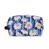 Fonfique bacio make-up washbag makyaj çantası seyahat çantası papatya daisy mavi blue beyaz white hediye gift 