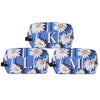 Fonfique bacio make-up washbag makyaj çantası seyahat çantası papatya daisy mavi blue beyaz white hediye gift monogram alphabet 