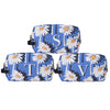 Fonfique bacio make-up washbag makyaj çantası seyahat çantası papatya daisy mavi blue beyaz white hediye gift monogram alphabet 