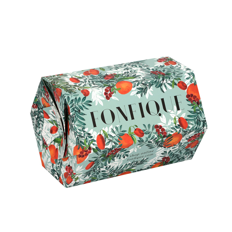 Fonfique Bacio make-up makyaj çantası washbag seyahat çantası citrus nektarin turuncu orange yeşil green hediye gift  monogram alfabe alphabet 