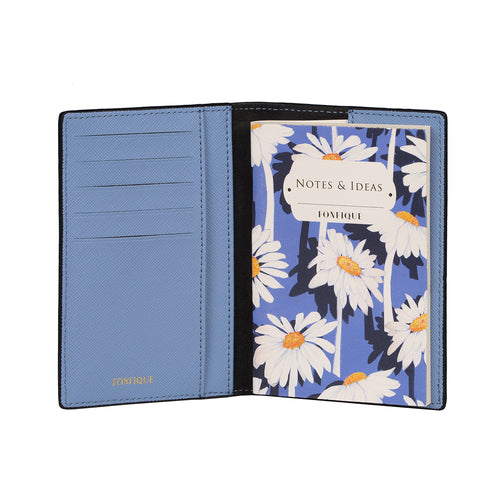 Fonfique Gemma pasaport cover pasaport kılıfı mini düzenleyici papatya daisy blue white mavi beyaz hediye gift