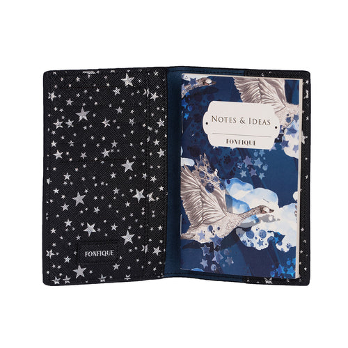 Fonfique Gemma pasaport cover pasaport kılıfı geese in the stars yıldızlı kazlar blue mavi hediye gift 