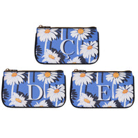 Fonfique Lily mini poşet lily mini clutch para çantası money bag Papatya Daisy Monogram blue mavi beyaz white Monogram hediye gift