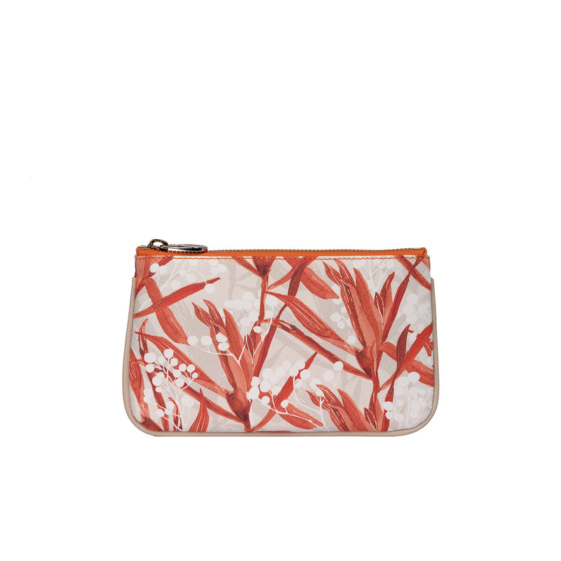 Fonfique Lily mini poşet lily mini clutch para çantası money bag cradle lily orance zambak turuncu hediye gift