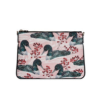 Fonfique Merita Clutch portföy çanta askılı çanta ördek loon birds pembe pink hediye gift