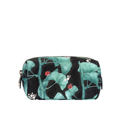 Fonfique Mini Bacio pouch makyaj çantası  make up bag Gingko lucky gingko yeşil siyah green black hediye gift