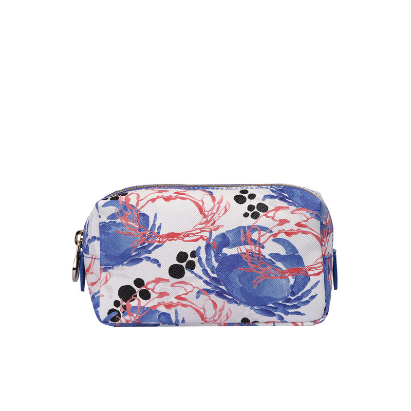 Fonfique Mini Bacio pouch makyaj çantası make up bag crabs blue yengeç mavi hediye gift