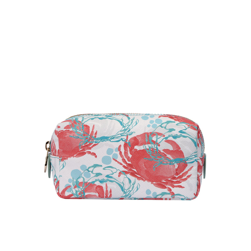 Fonfique Mini Bacio pouch makyaj çantası make up bag yengeç mercan crabs coral hediye gift