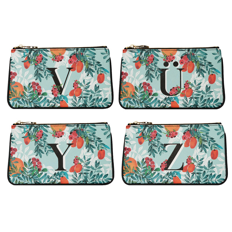 fonfique lily mini poşet para cüzdanı mini clutch money  bag  citrus monogram narenciye turuncgil hediye gift 